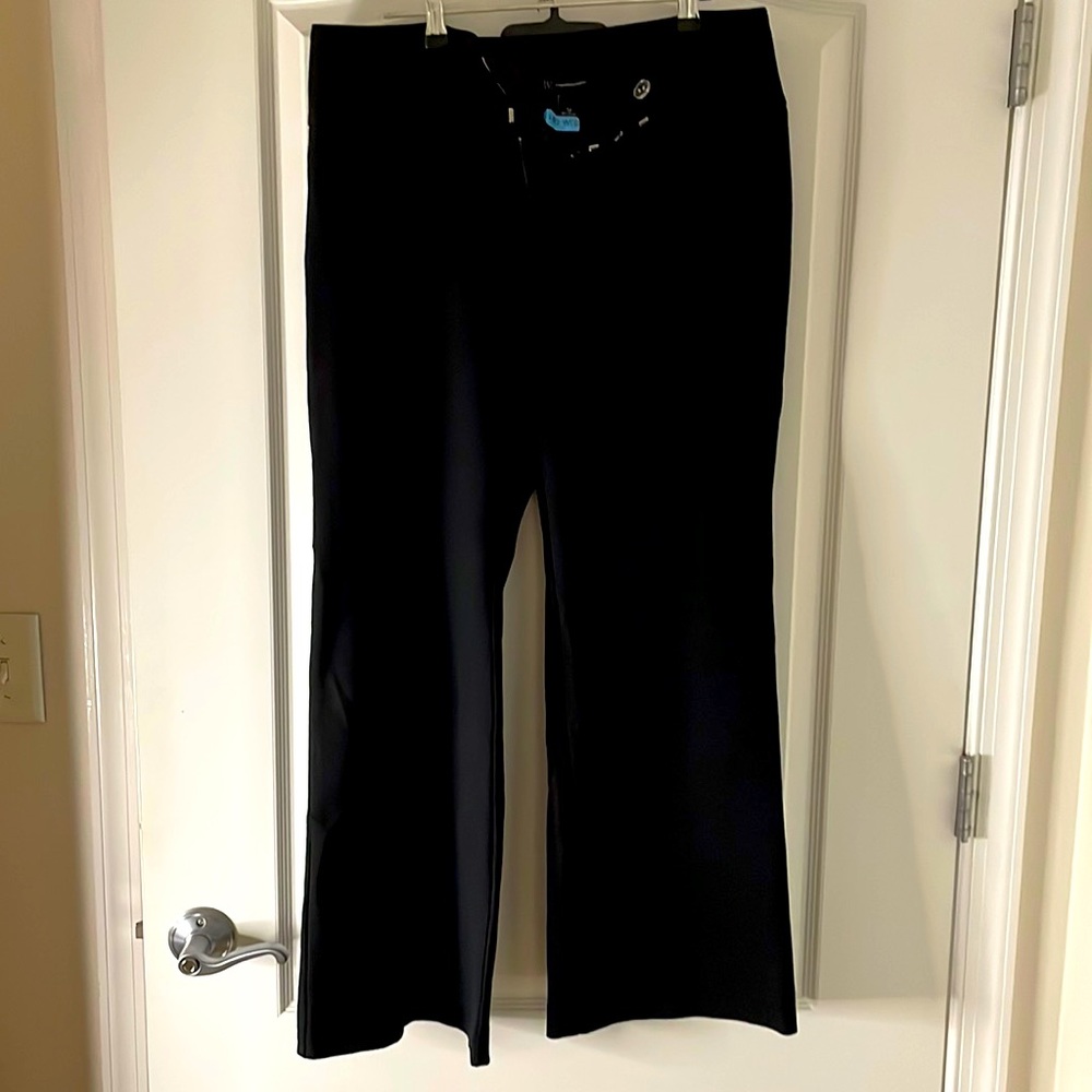Black flare pants.